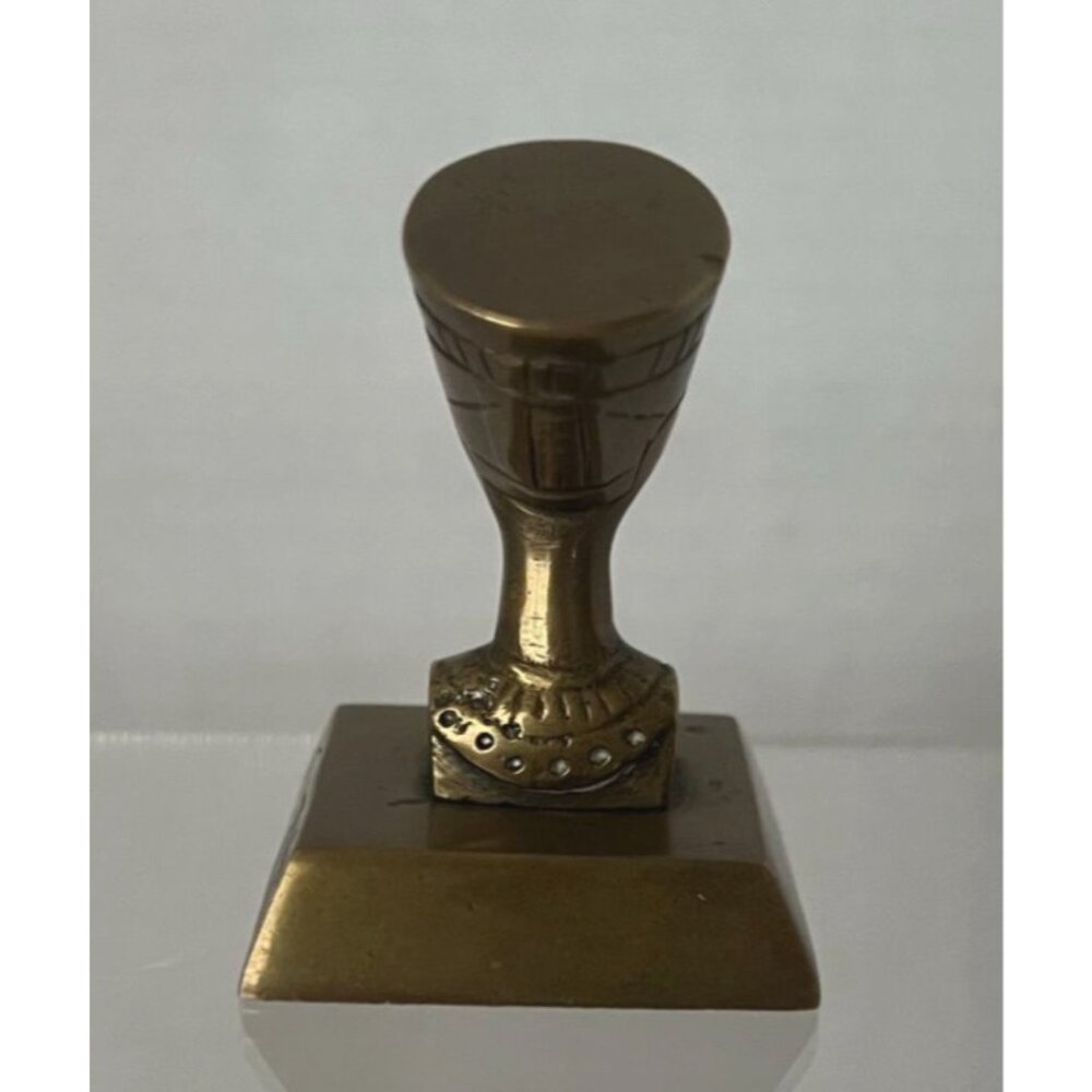 Vintage Egyptian Pharaoh & Queen Brass Figurines Miniature Collectibles - Picture 10 of 15